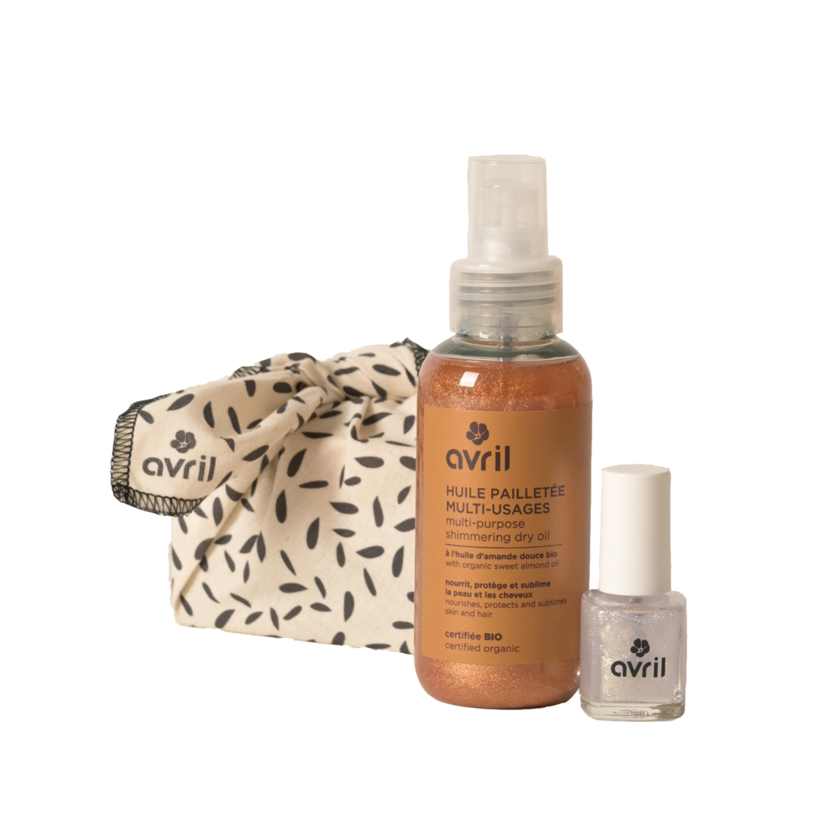 Festive Shimmer Body Oil & Organic Nail Polish Duo Gift Set